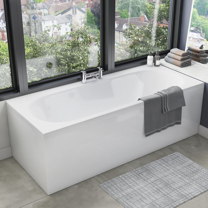 Iona White Gloss Waterproof Bath Panel 1800mm