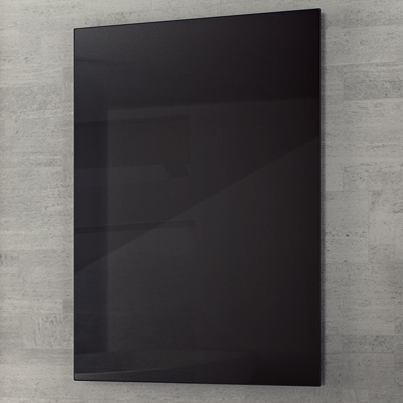 Eucotherm Infrared Ultra Slim Panel Black Glass Electric Radiator