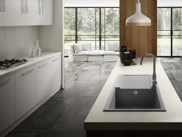 Reginox Easy 480 Elleci Single Bowl Granite Kitchen Sink 1000mm L x 500mm W