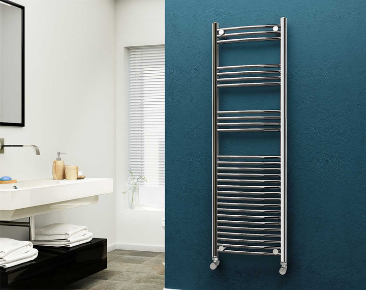 Eastgate 22mm Steel White Curved Heated Towel Rails