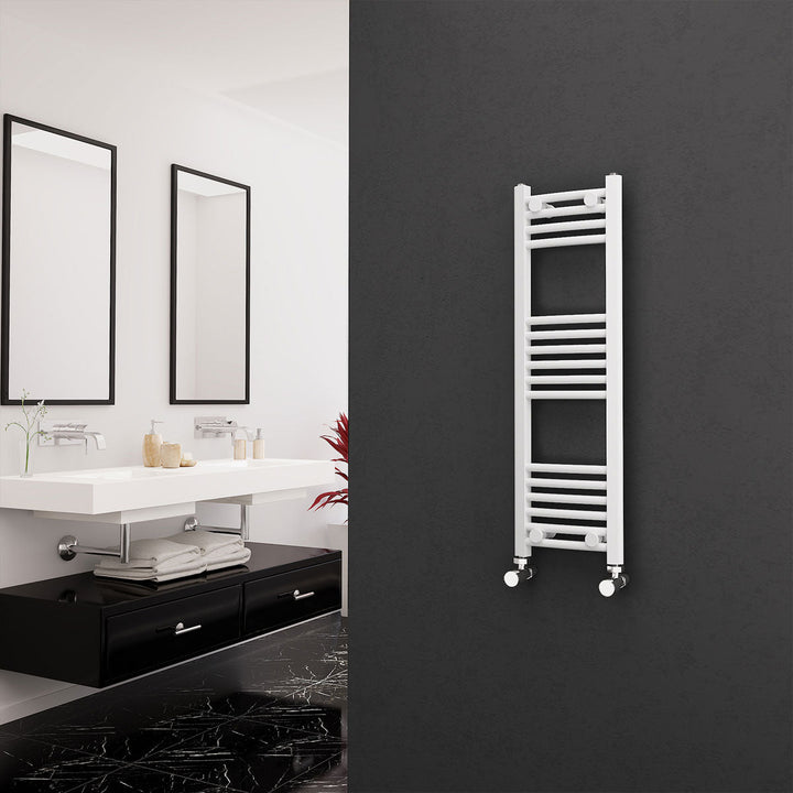 Eastgate 22mm Steel White Curved Heated Towel Rails