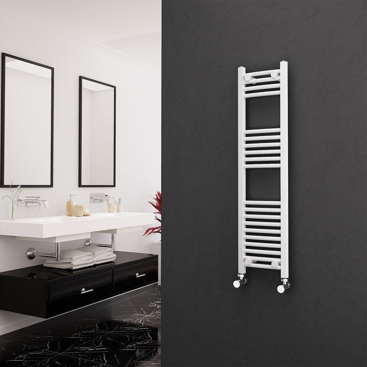 Eastgate 22mm Steel White Curved Heated Towel Rails