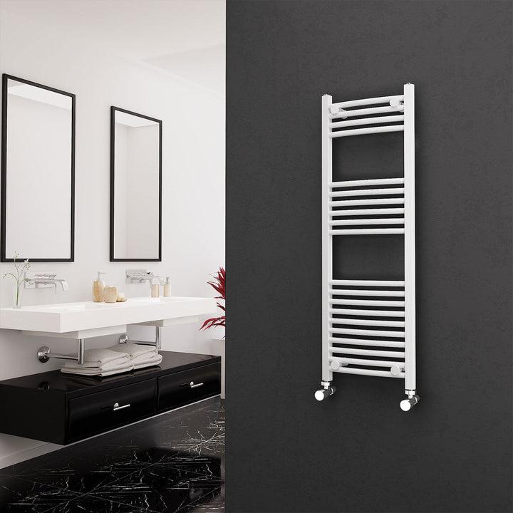 Eastgate 22mm Steel White Curved Heated Towel Rails