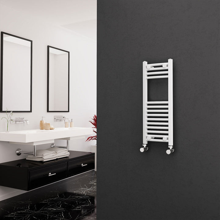 Eastgate 22mm Steel White Curved Heated Towel Rails