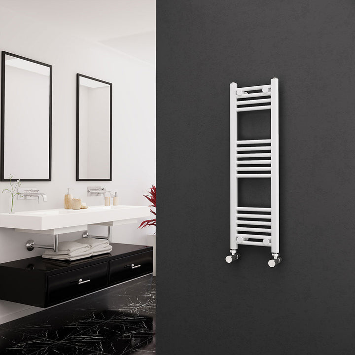 Eastgate 22mm Steel White Straight Heated Towel Rails
