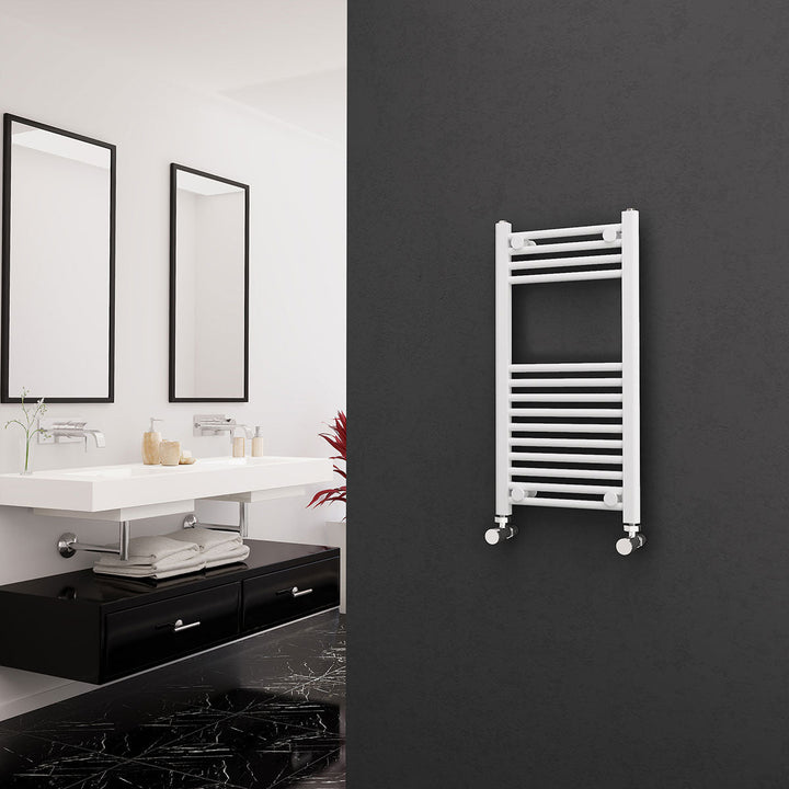 Eastgate 22mm Steel White Straight Heated Towel Rails