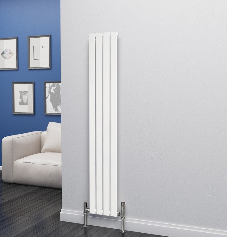 Eastgate Eben Steel White Single/Double Panel Vertical Designer Radiators - Central Heating