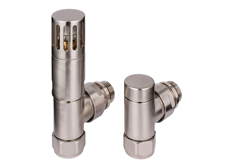 TradeRad Pistol TRV Thermostatic Radiator Valve Angled Nickel