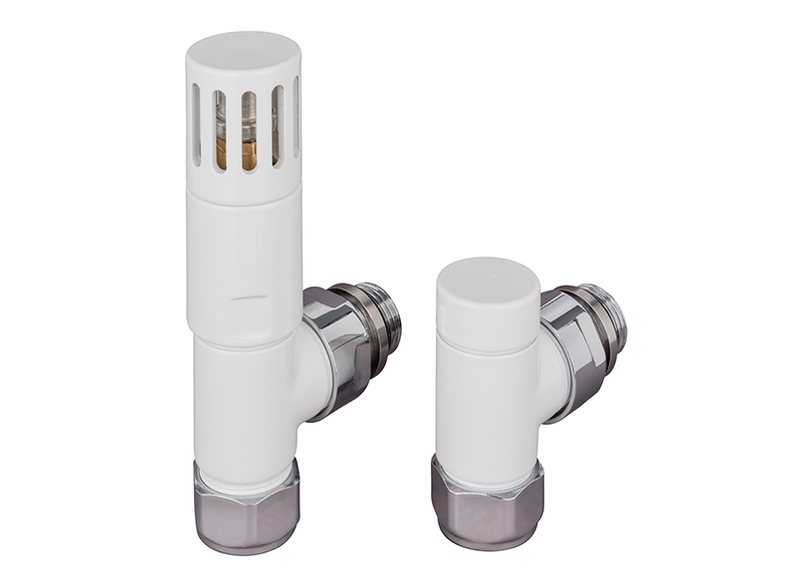 TradeRad Pistol TRV Thermostatic Radiator Valve Angled White