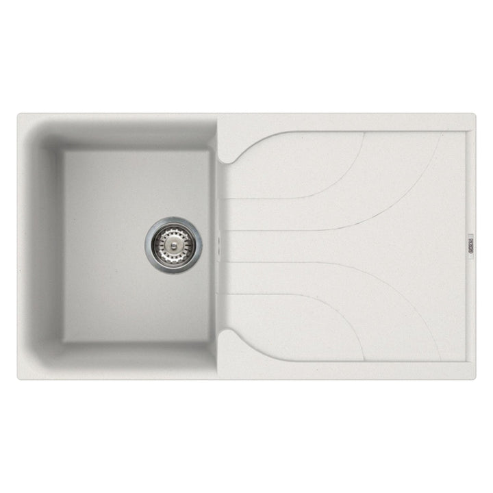 Reginox EGO 400 Single Bowl Granite Metal Kitchen Sink with Overflow Drain