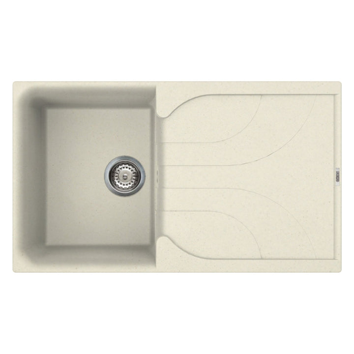 Reginox EGO 400 Single Bowl Granite Metal Kitchen Sink with Overflow Drain