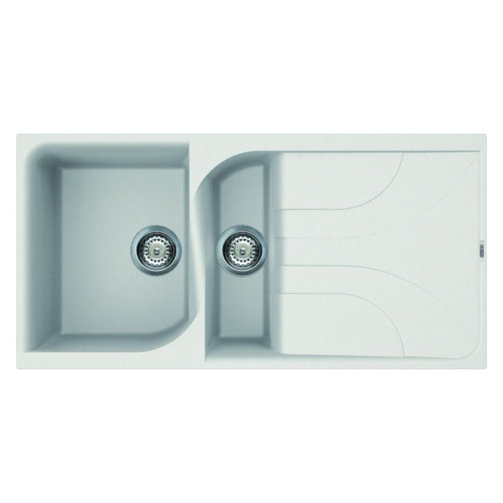 Reginox Ego 475 Granite Single and Half 1.5 Bowl Reversible Drainer Kitchen Sink