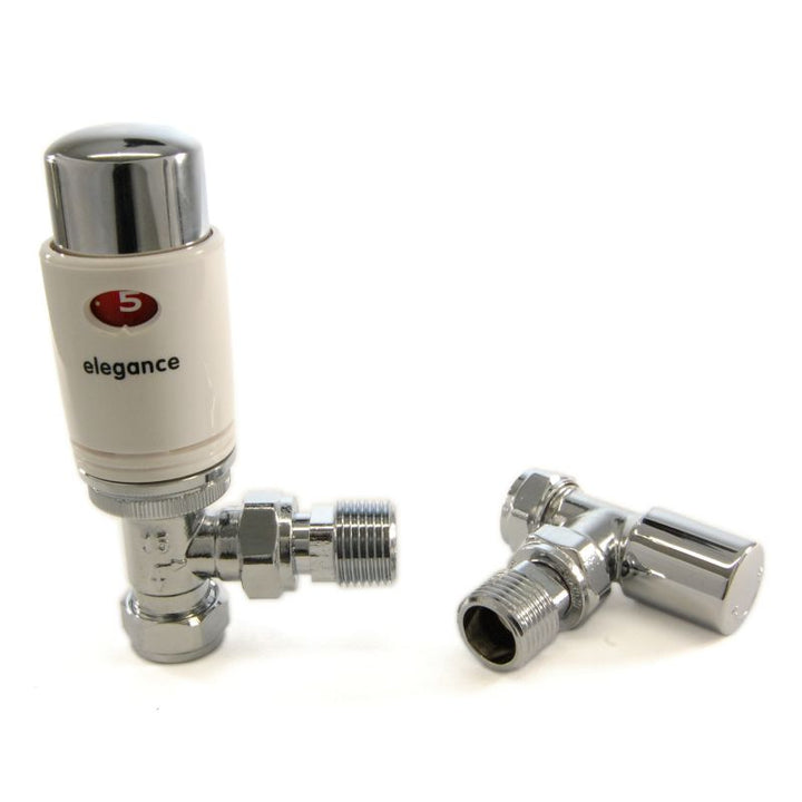 Plumbers Choice Elegance Corner Brass TRV Wheel-Head & Manual Wheel-Head Chrome