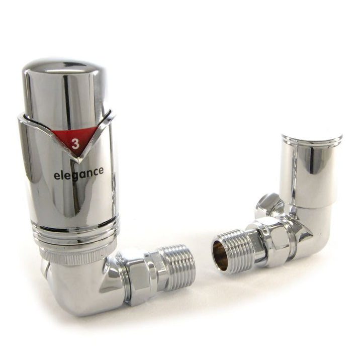 Plumbers Choice Elegance Corner Brass TRV Wheel-Head & Manual Wheel-Head Chrome