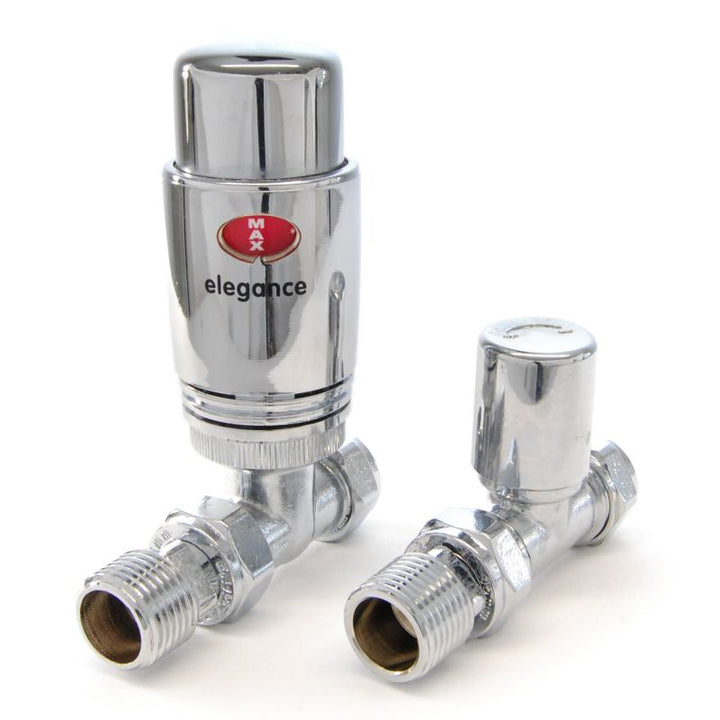 Plumbers Choice Elegance Corner Brass TRV Wheel-Head & Manual Wheel-Head Chrome