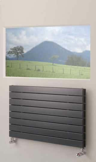 Eucotherm Mars Duo Silver Double Flat Panel Horizontal Radiator