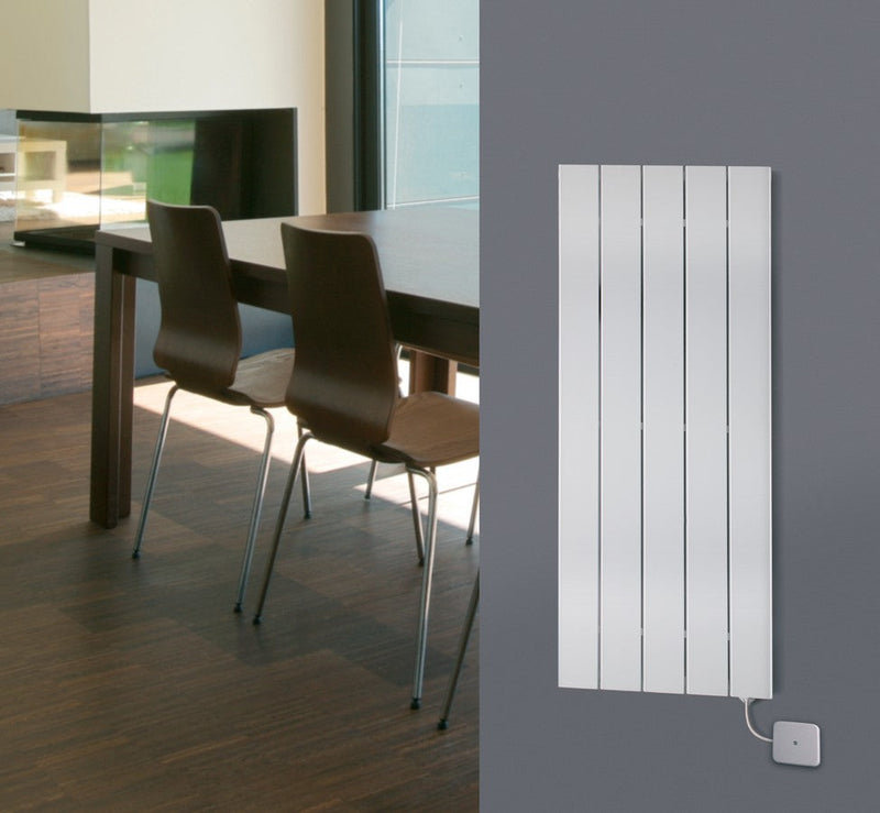 Eucotherm Mars Electro White Single Flat Panel Vertical Electric Radiator