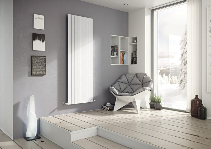 Eucotherm Mars White Single Flat Panel Vertical Radiator