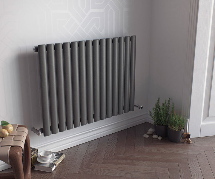 Eucotherm Corus Tube Single Panel Anthracite Vertical Designer Radiator