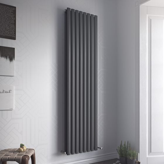 Eucotherm Corus Tube Single Panel White Vertical Designer Radiator