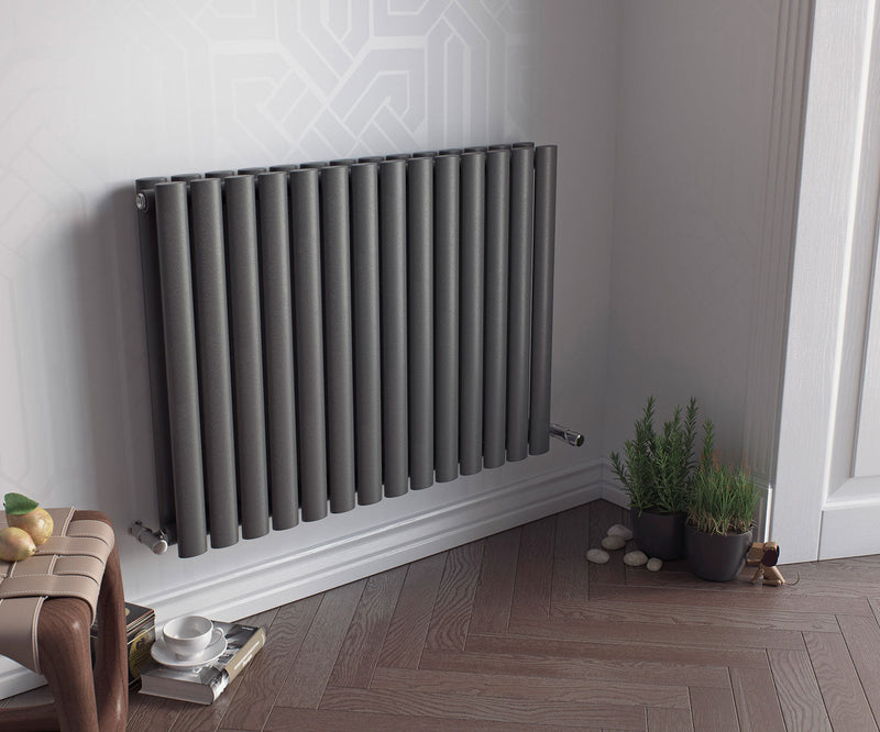 Eucotherm Nova Tube Duo 600 Anthracite Vertical Designer Radiator