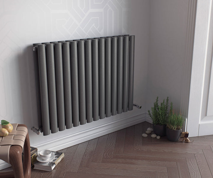 Eucotherm Nova Tube Single Panel Anthracite Horizontal Designer Radiator