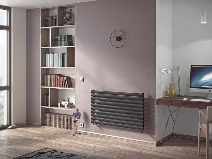 Eucotherm Nova Tube Double Panel Anthracite Horizontal Designer Radiator