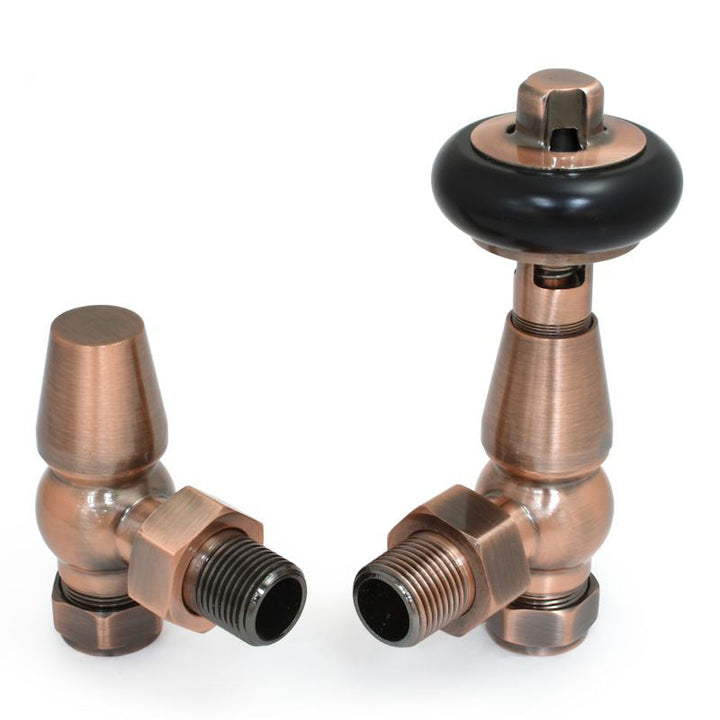 Plumbers Choice Eton Corner Brass Traditional Radiator Valve Chrome