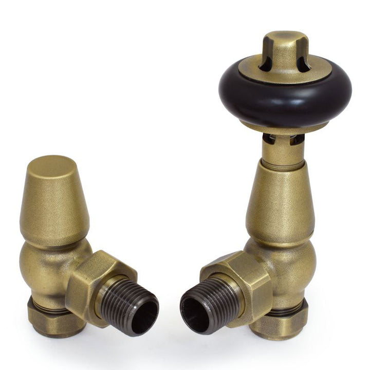 Plumbers Choice Eton Corner Brass Traditional Radiator Valve Chrome