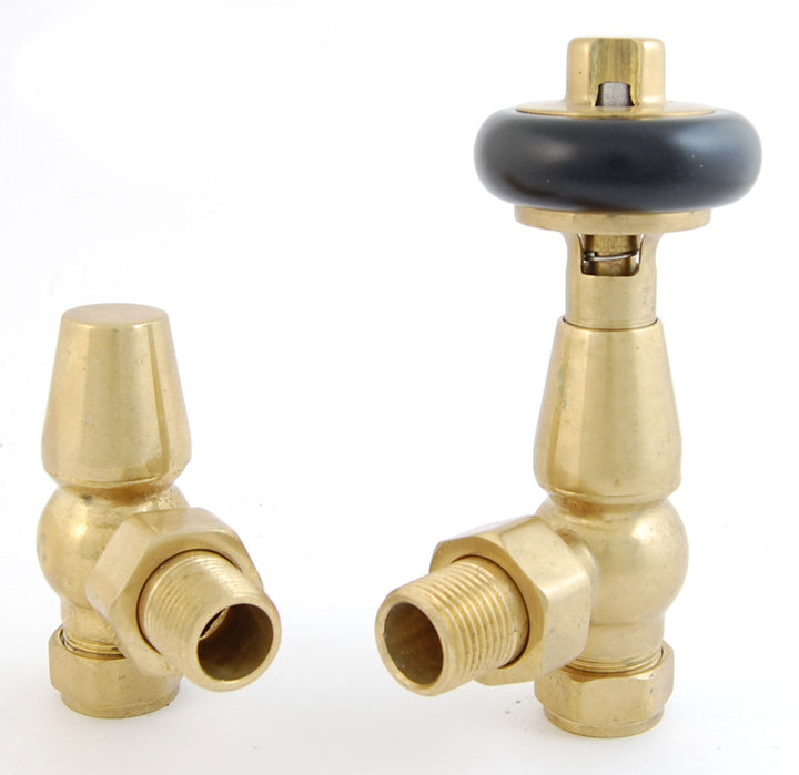 Plumbers Choice Eton Corner Brass Traditional Radiator Valve Chrome