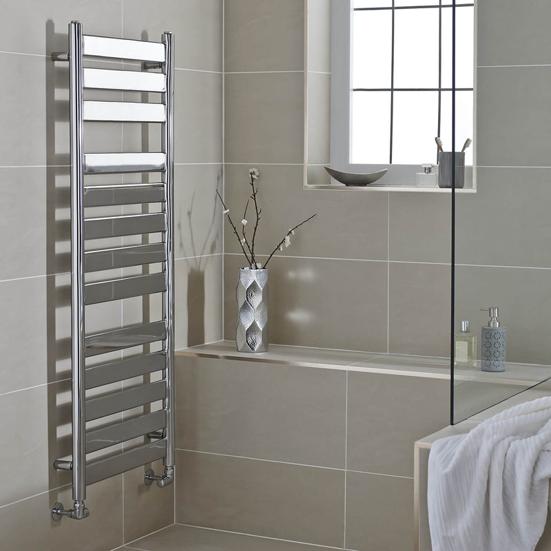 Kartell Newark Chrome Designer Heated Towel Rail - 950Mm X 500Mm
