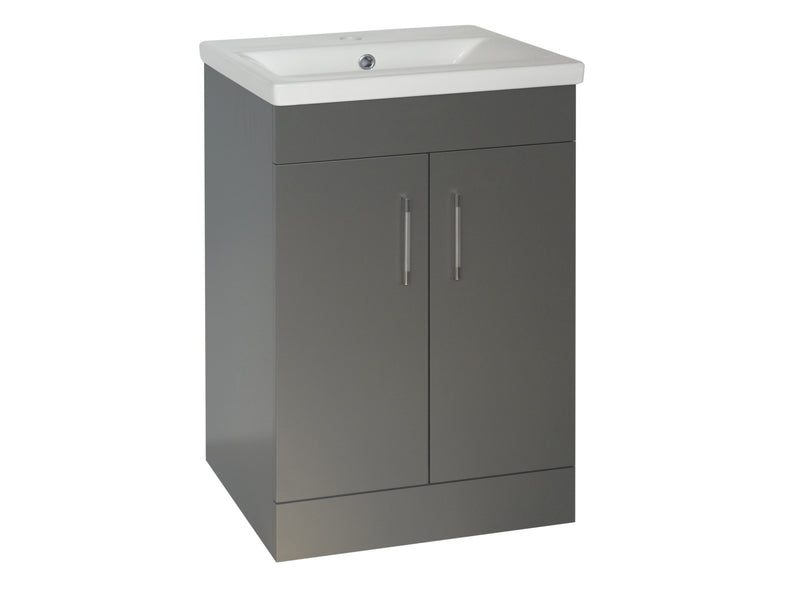 Iona Flair (500mm-2 Door) Floor Standing Vanity Unit - Matt Dark Grey