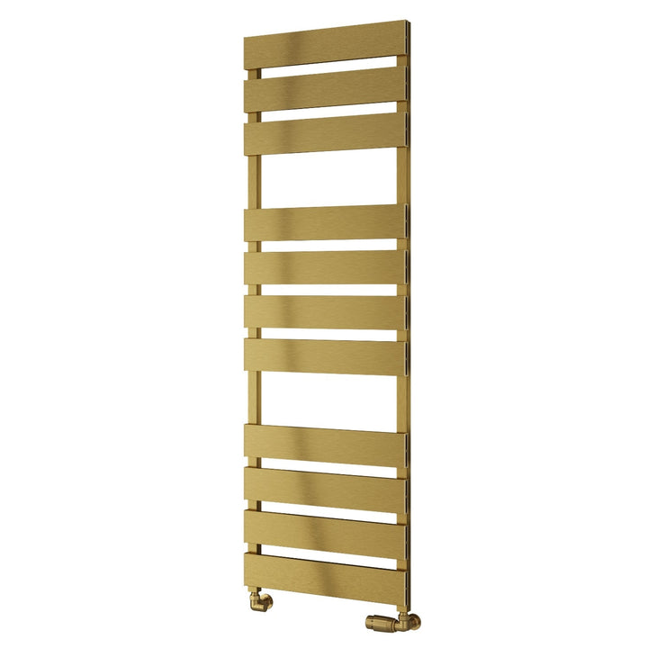 Reina Fermo Aluminium Gold Satin Heated Towel Rail Radiator