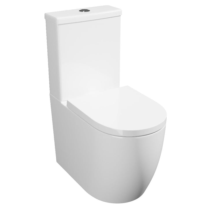 Kartell Genoa Square Rimless C/C WC Pan with Cistern and Premium Soft Close Seat White