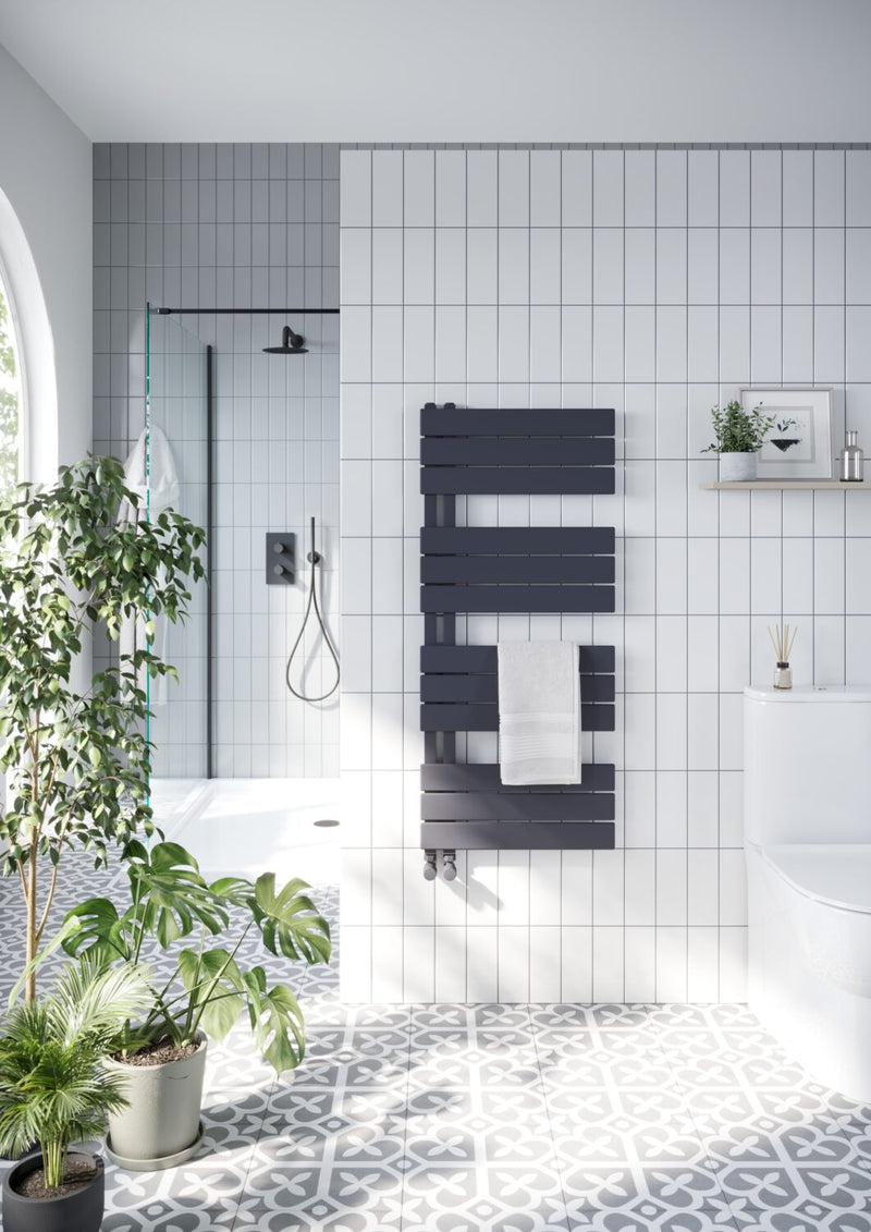 Iona Thames Towel Radiator 1640 x 500 Carbon Anthracite