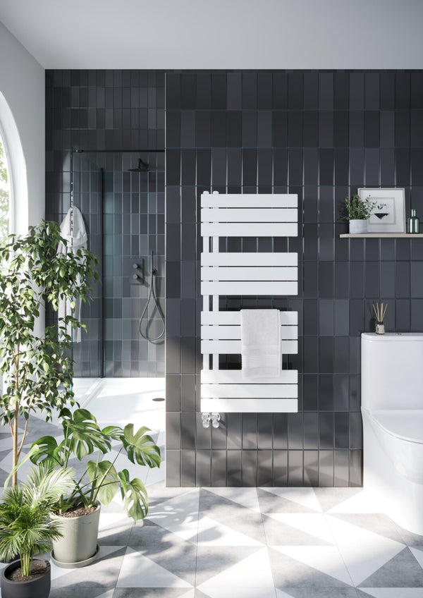 Iona Thames Thames Towel Radiator 800 x 500 Matt White