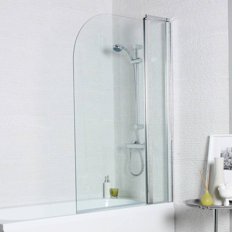 Kartell Koncept Sail Bath Screen Radius Edge With Extension Panel 1400Mm X 1000Mm