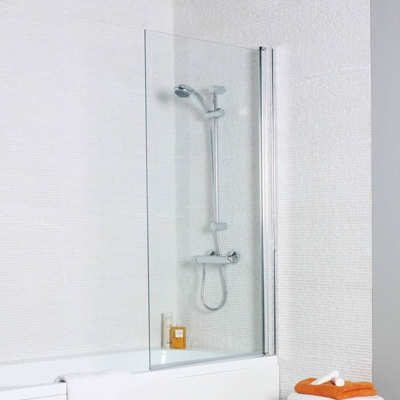 Kartell Koncept Straight Bath Screen Square Edge 1400Mm X 780Mm