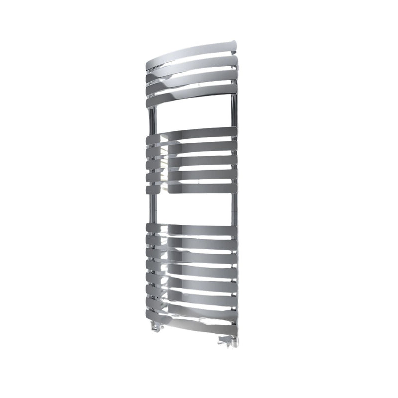 Eastbrook Staverton Tube on Tube Chrome Vertical Steel Curved Heated Towel Rails