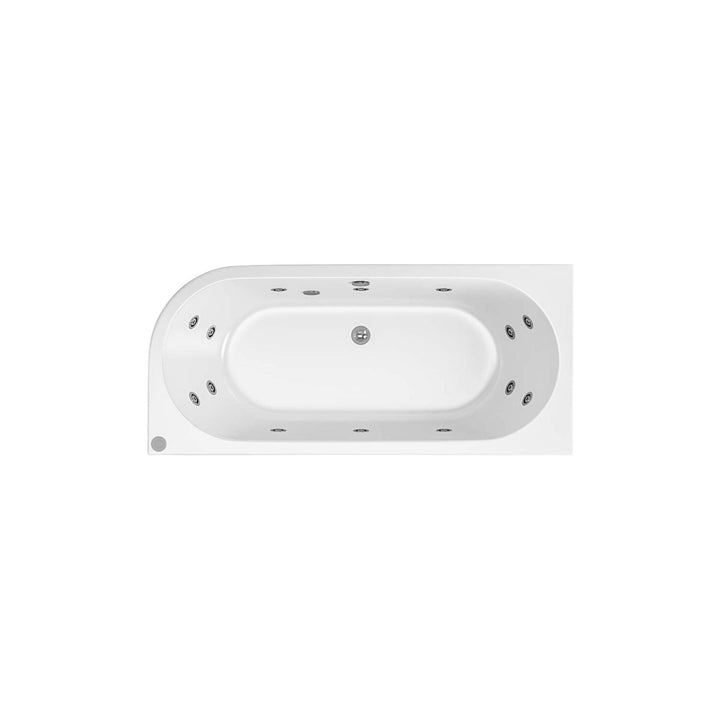 Eastbrook Beauforte Biscay 1700mm x 800mm x 440mm 14 Jet Whirlpool Bath White