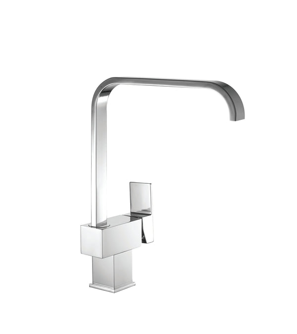 Kartell Mono Square Kitchen Sink Mixer Tap Single Handle Polished Chrome