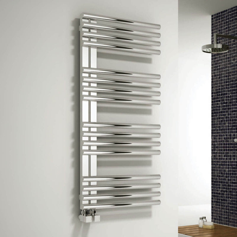 Reina Adora Polished Stainless Steel Designer Heated Towel Rail Radiator