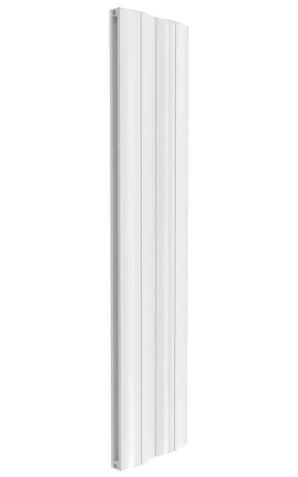 Reina Wave White Double Panel Vertical Aluminium Radiator 1800mm H x 412mm W - Central Heating