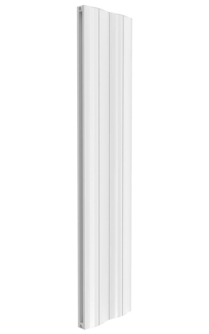 Reina Wave White Double Panel Vertical Aluminium Radiator 1800mm H x 412mm W - Central Heating