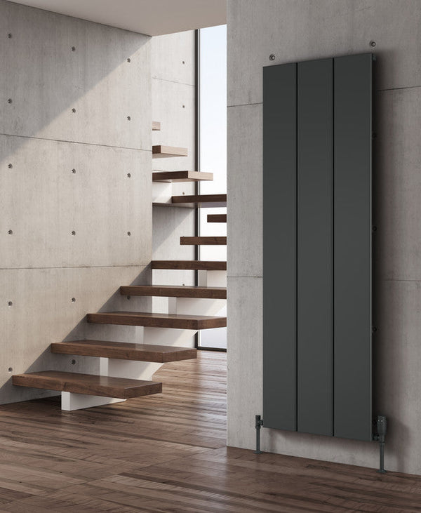 Reina Larga Anthracite Vertical Aluminium Radiator Central Heating