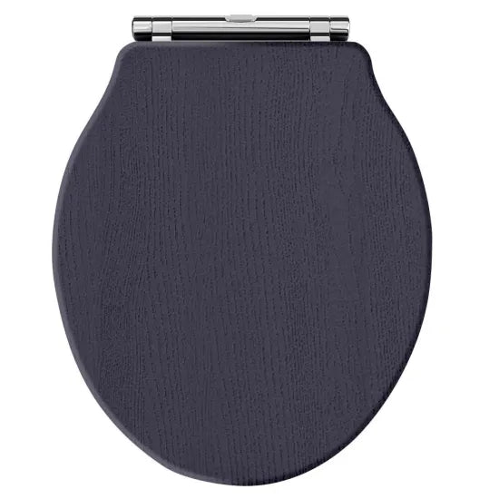 Old London Chancery Twilight Blue Round Soft Close Traditional Toilet Seat With Top Fix Hinge