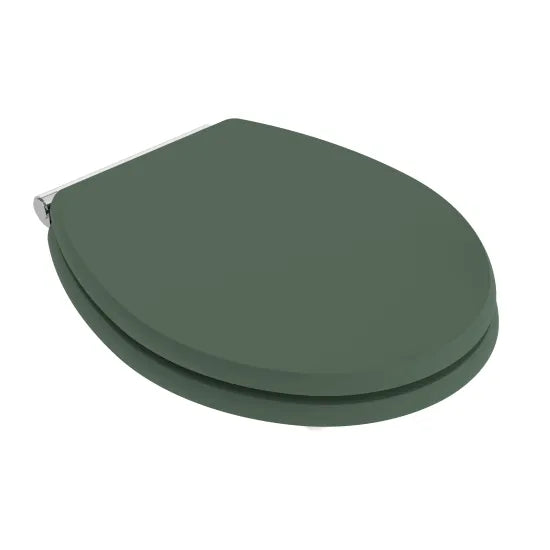 Hudson Reed Richmond Hunter Green Round Soft Close Traditional Toilet Seat With Top Fix Hinge