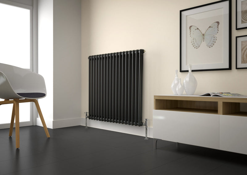 Kartell Laser Klassic Anthracite Steel Horizontal Column Radiator