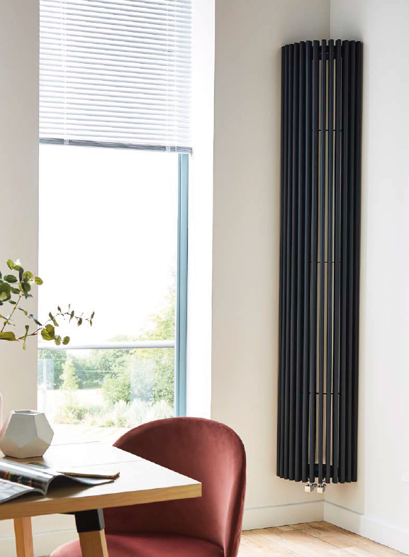 Kartell Kansas Steel Anthracite Vertical Designer Radiator 2000mm x 276mm