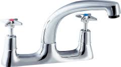 Methven Deva Cross Handle Deck Mounted Sink Mixer Tap
